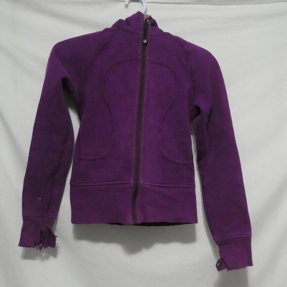 LULULEMON ATHETICA | size 2 | Classic Purple Scuba Heavyweight Zip-Up Hoodie - Picture 2 of 16